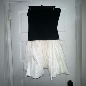 Camila Coelho Black and White A-Line Dress